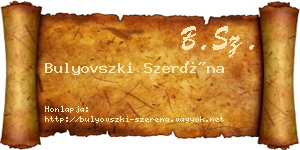 Bulyovszki Szeréna névjegykártya
